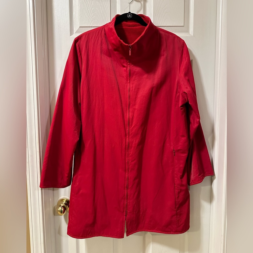 🌿Red Spring Stadium Jacket / Car Coat Length